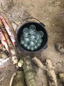 Heating jars - Foraging - Preserving - Bushcraft - Pippin & Gile