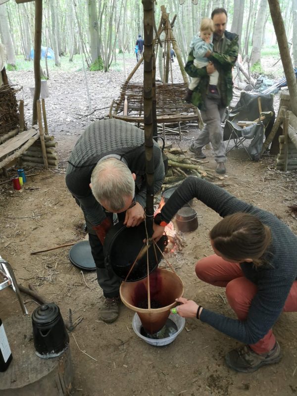 Elderberries - Straining though a muslin - Foraging - Preserving - Bushcraft - Pippin & Gile