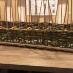 Building up the walls with bark on willow