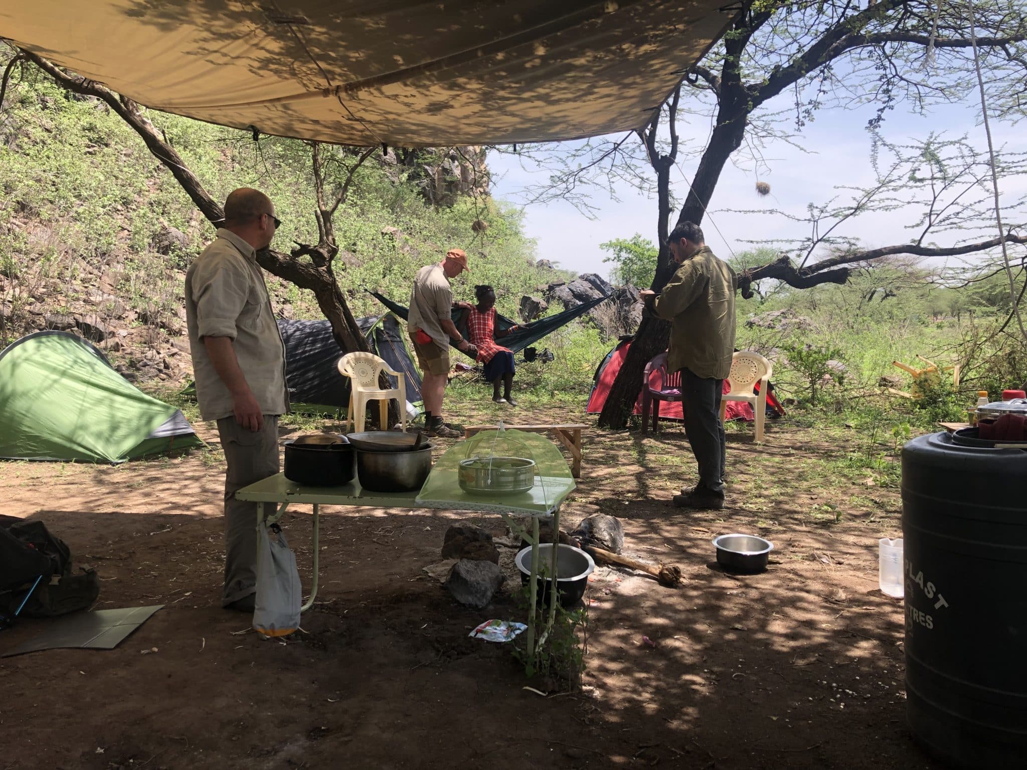 Our camp on the side of the maasai village
