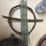 The start of a tension platter, a ring and very similar thickness central rods starting to form the shape.