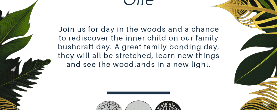 Example Gift Voucher for a family bushcraft day